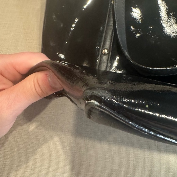 Kate Spade Black Glossy Tote Bag - Picture 8 of 9